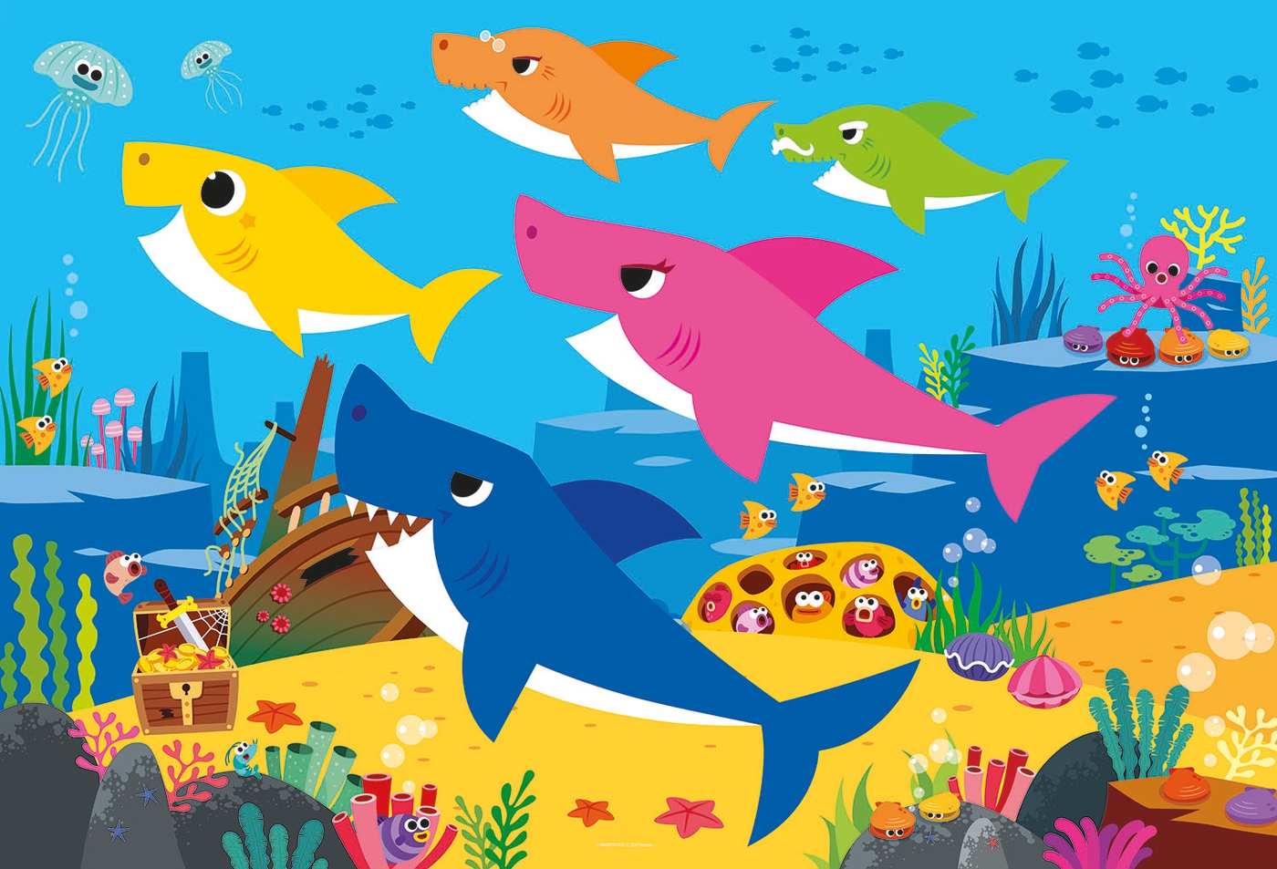 Baby Shark 104 Piezas Supercolor Puzzle Clementoni