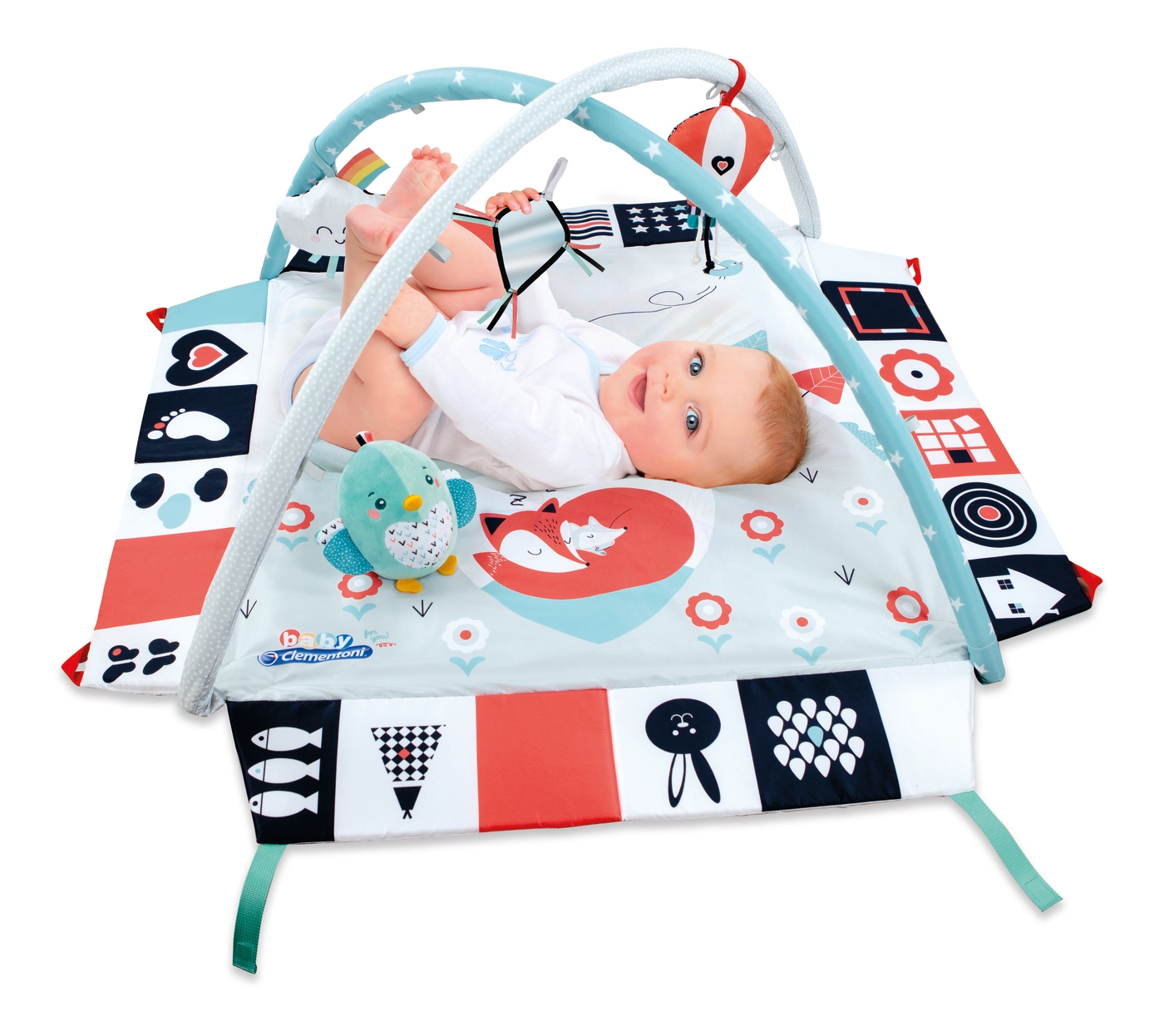 white baby play mat