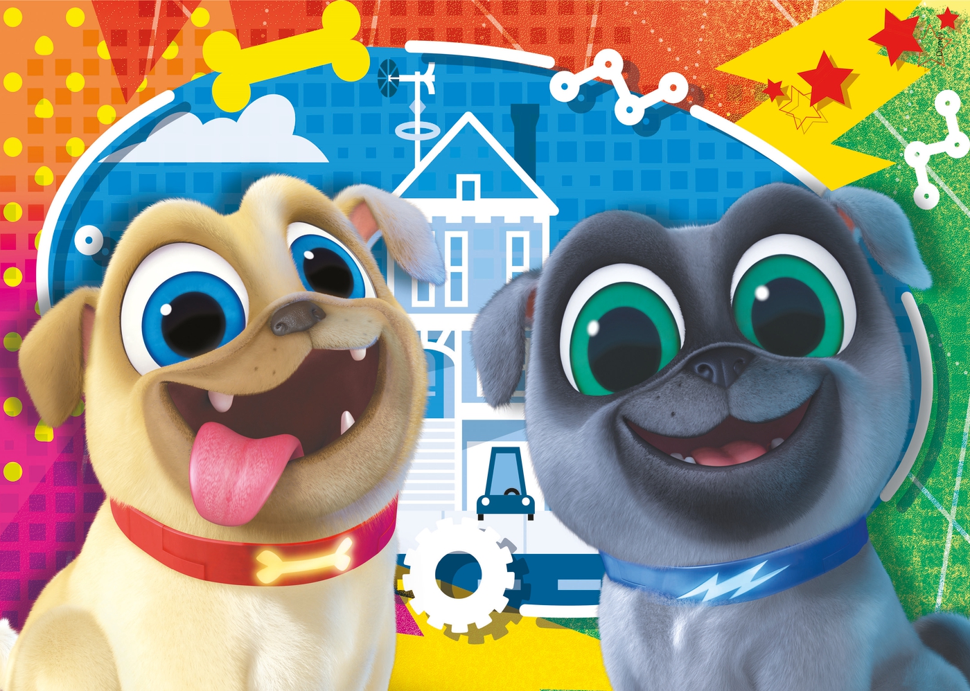 Disney Puppy Dog Pals - 2x20 pcs - Supercolor Puzzle - Clementoni