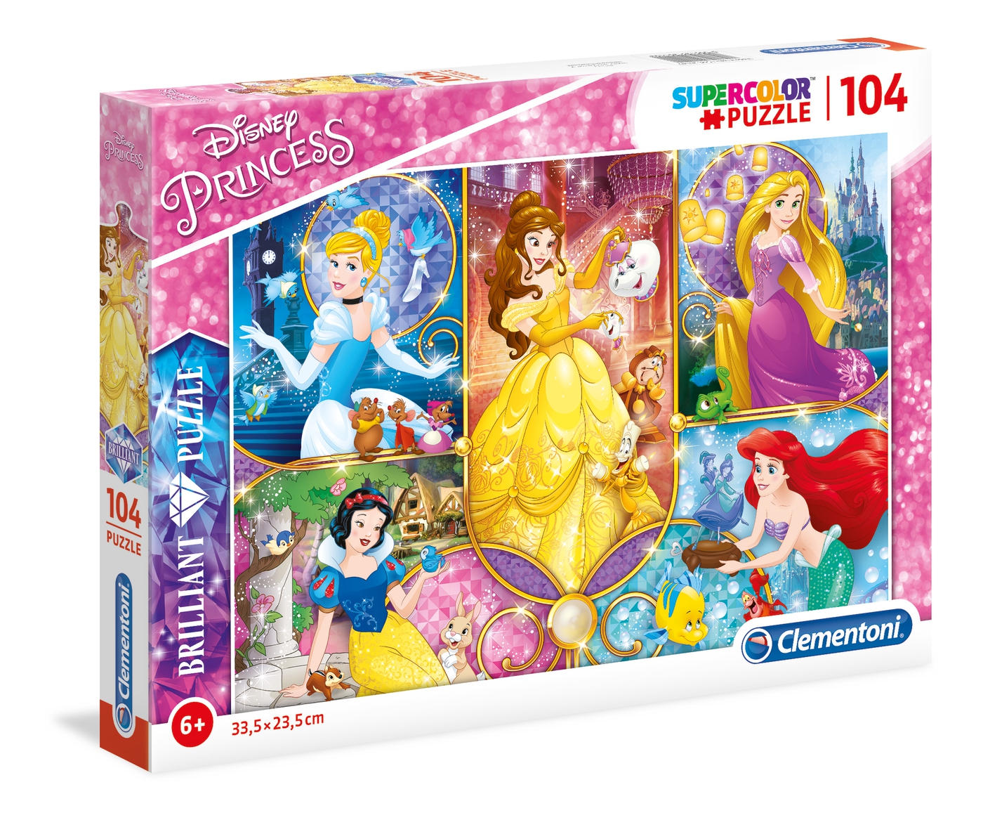 Disney Princess - 104 piezas - Brilliant Puzzle - Clementoni