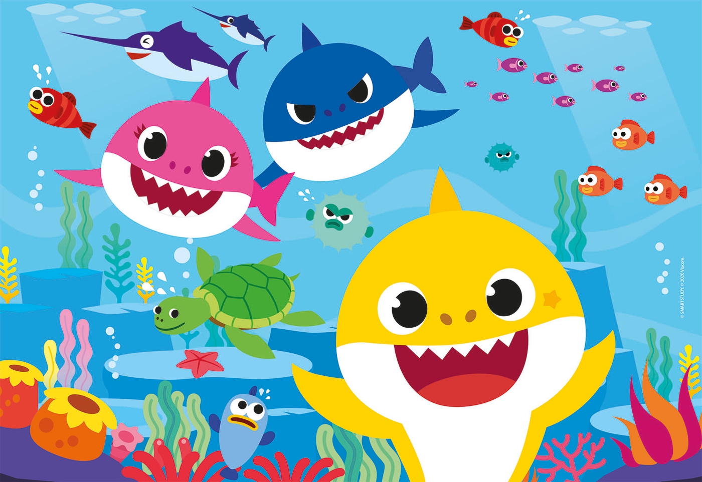 Baby Shark 3x48 Piezas Supercolor Puzzle Clementoni