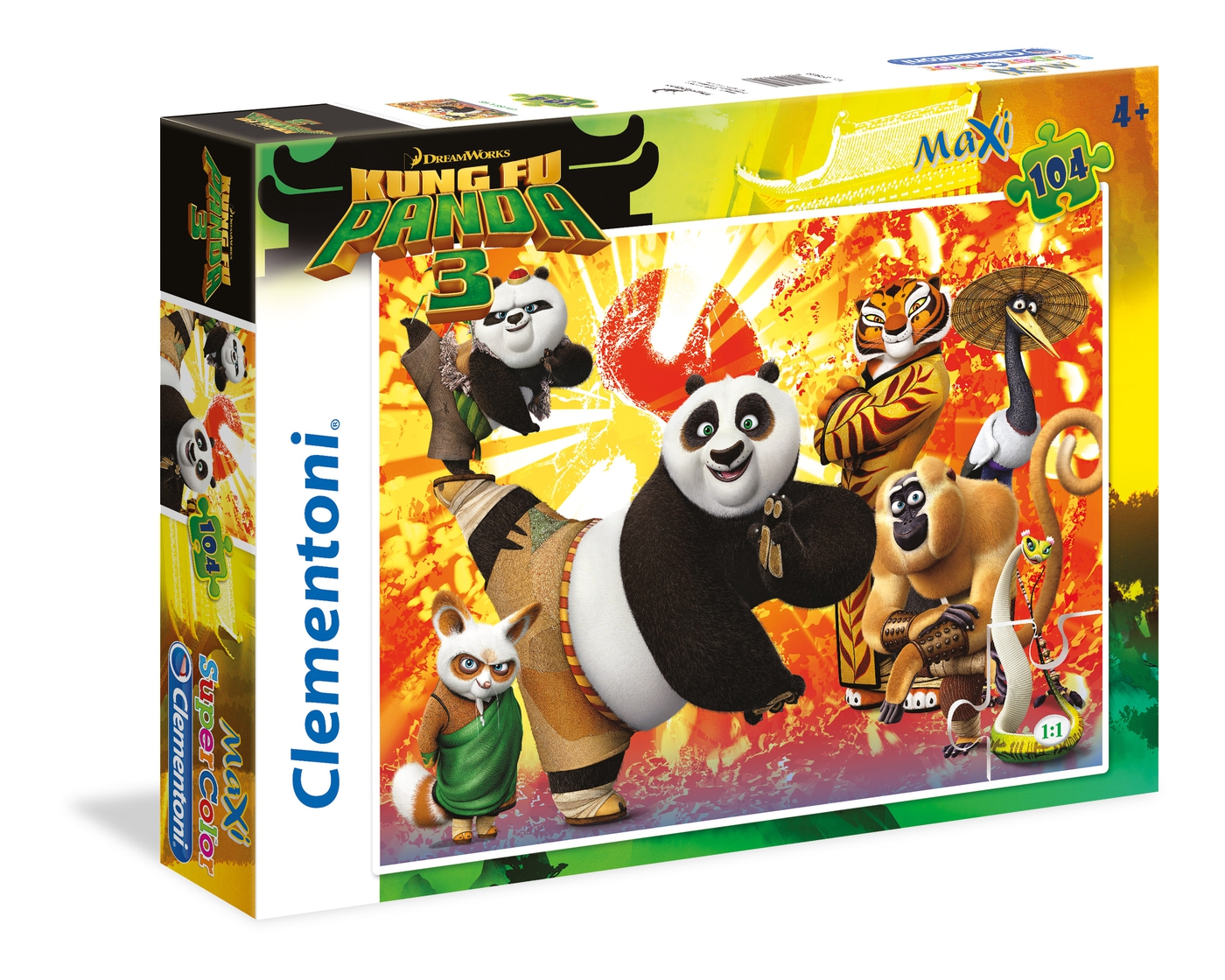 Dreamworks Kung Fu Panda 3 Time For Some Skadooshing 104 Maxi Pcs Supercolor Clementoni