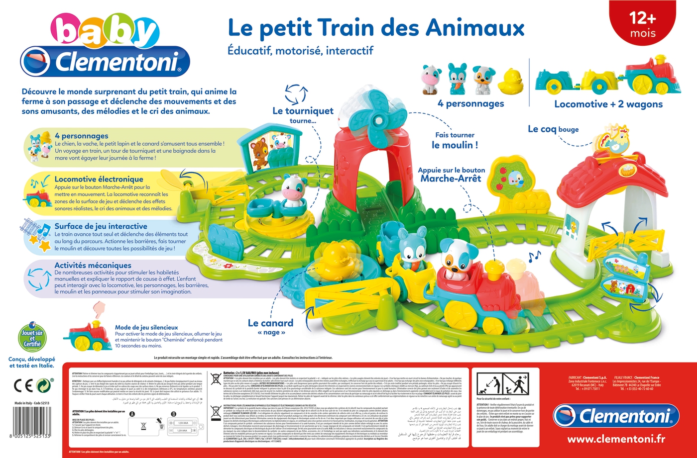 Le Petit Train Des Animaux Clementoni