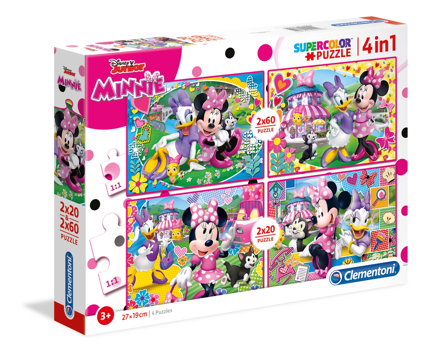 Disney Minnie - 2x20+2x60 pezzi - Supercolor Puzzle ...