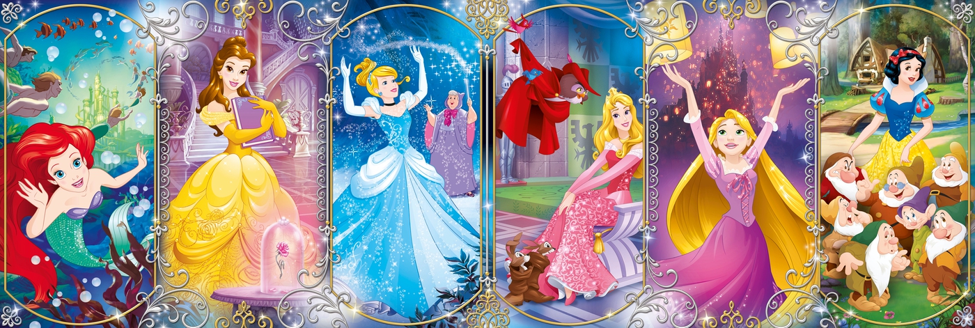 Rusteloosheid Lauw erwt Disney Princess - 1000 el. - Panorama Puzzle - Clementoni