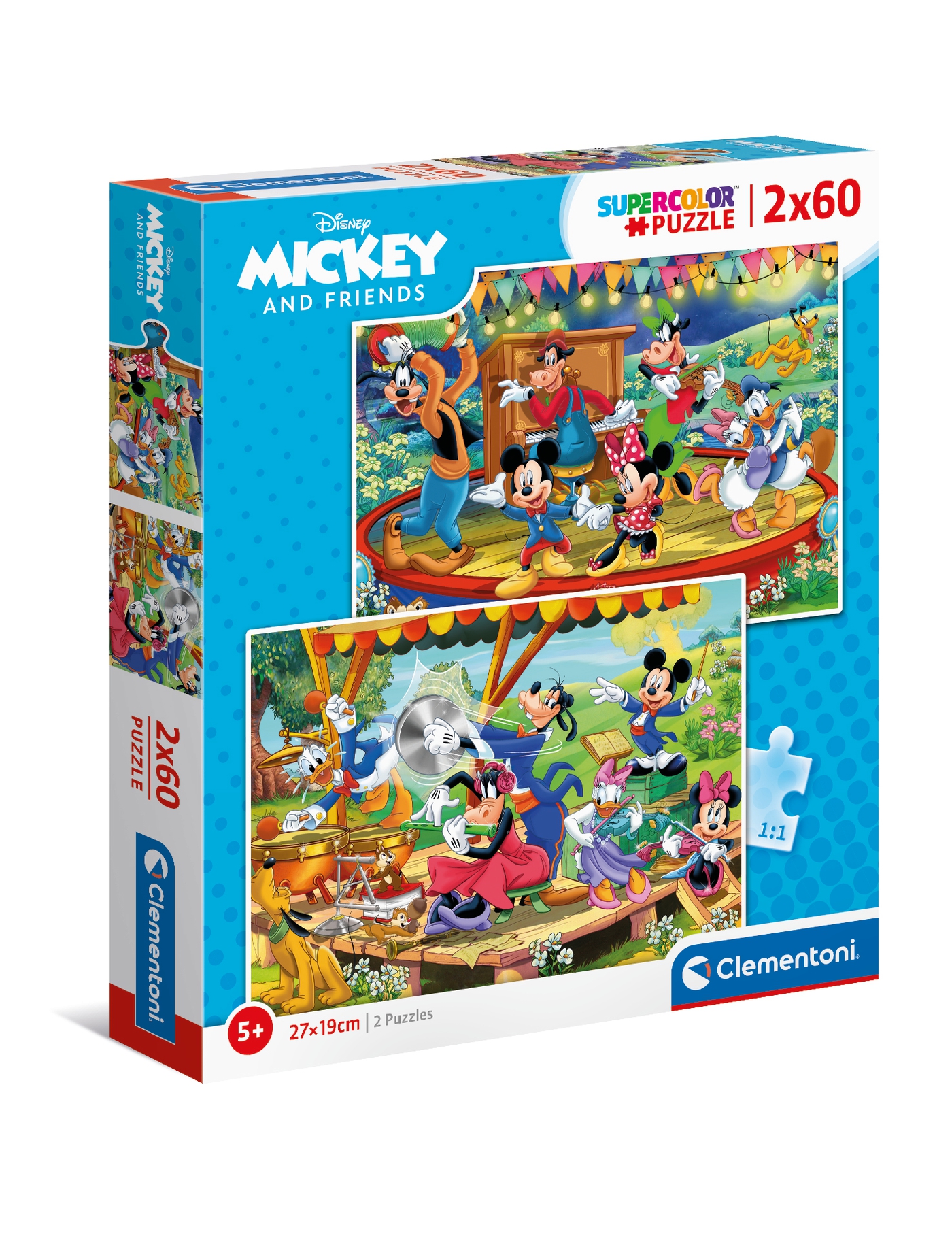 Disney Mickey And Friends 2x60 Pcs Supercolor Puzzle Clementoni