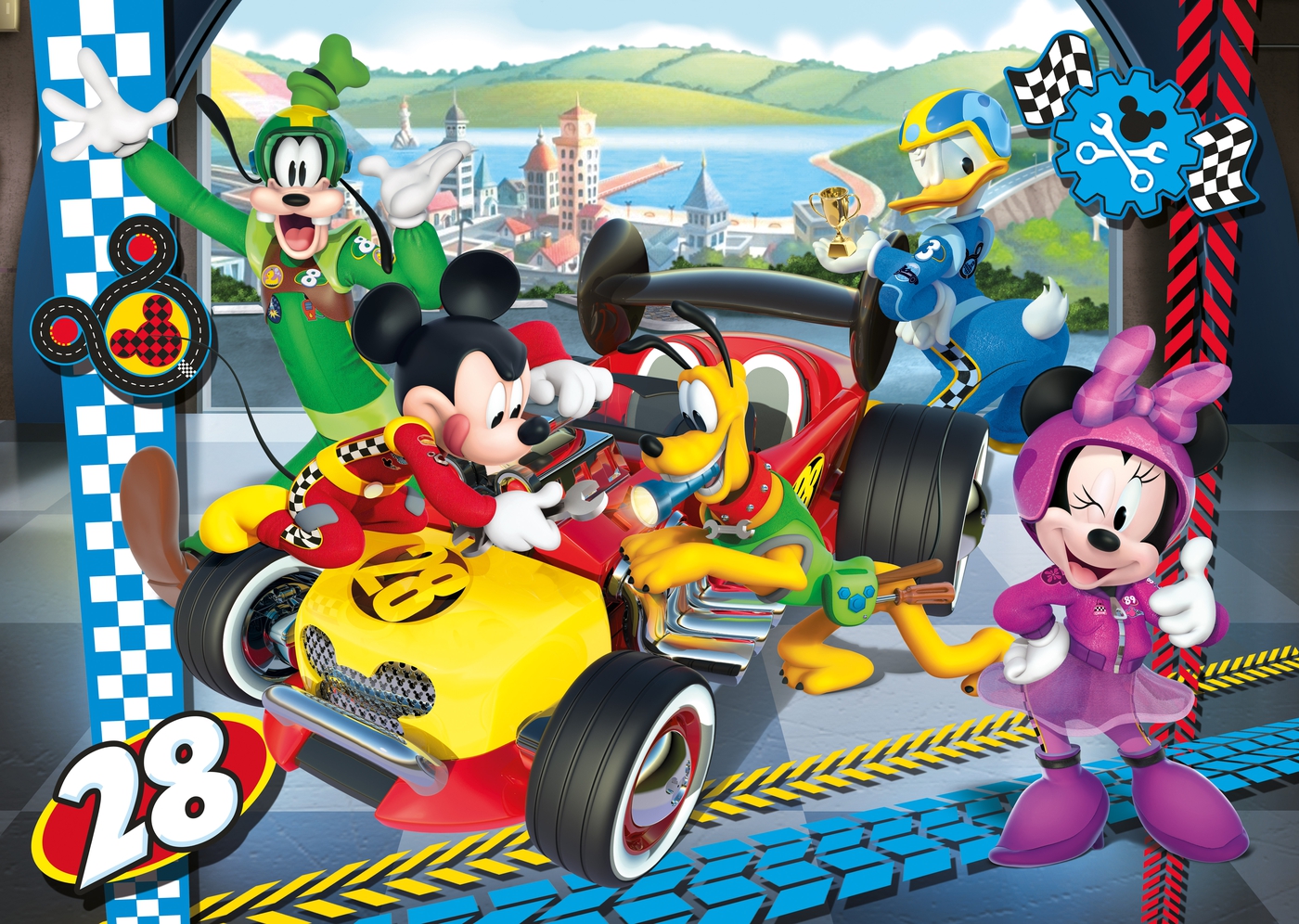 Disney Mickey And The Roadster Racers Pcs Supercolor Puzzle Clementoni